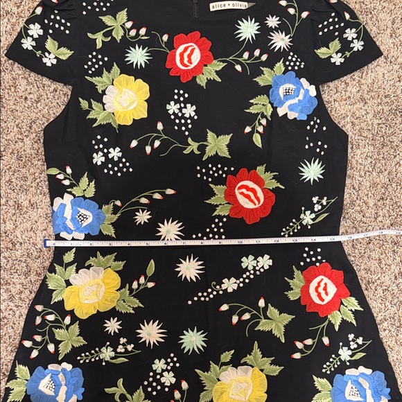 Alice & Olivia Floral Embroidered Dress - Picture 5 of 6